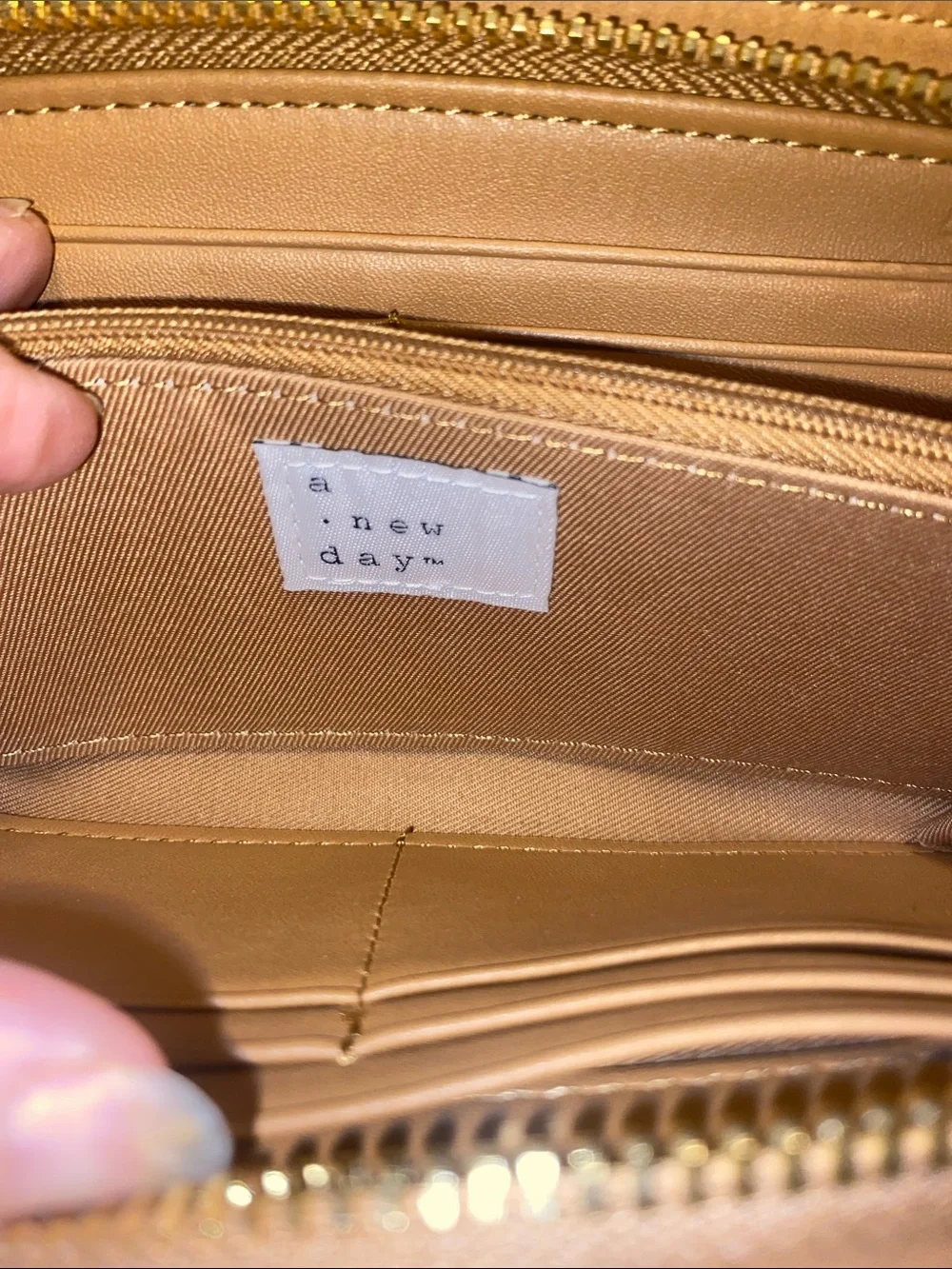 a new day Zip-Around Wallet in Mustard
